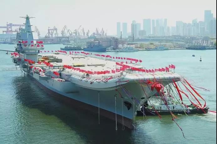 中國海軍新里程碑，002號航母下水儀式，中國海軍新里程碑，002號航母下水儀式盛大舉行