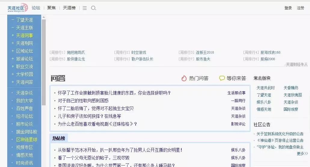 天涯論壇的興衰