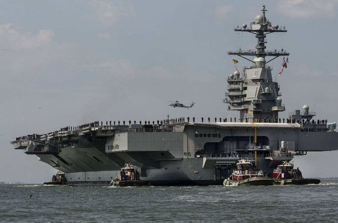 福特級航空母艦五號艦，新時代的海上巨無霸，福特級航空母艦五號艦，新時代海上巨無霸亮相
